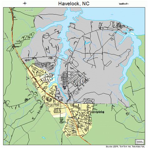 Havelock North Carolina Street Map 3730120