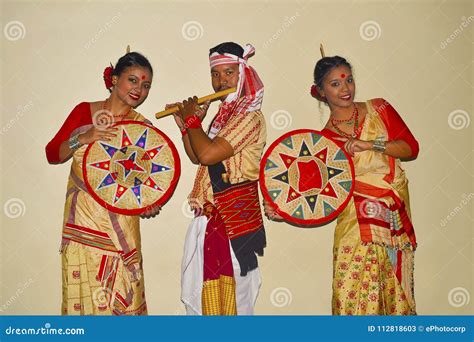 Assamese Bihu Dance Pune Maharashtra Stock Image Image Of Adult