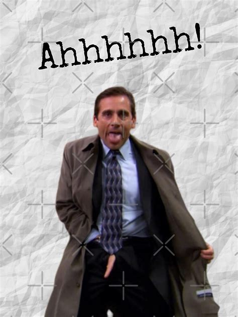 Michael Scott Flashing The Office Poster By Bestofficememes Redbubble Hot Sex Picture