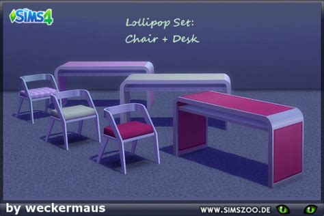 Blackys Sims 4 Zoo Lollipop Chair And Desk By Weckermaus • Sims 4