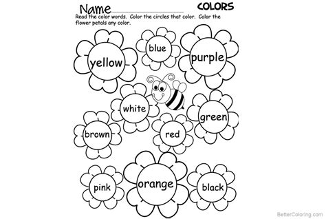 Free groundhog day worksheets for preschool or kindergarten students color by letter or color by sight word funkids will not know they are learning. Sight Word Coloring Pages Flowers and Bee Worksheets ...