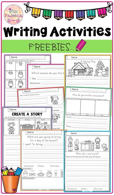 Free Writing Activities Writing Lessons Kindergarten Writing