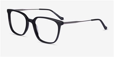 Confident Square Black Silver Glasses For Men Eyebuydirect
