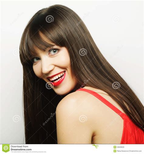 Beautiful Woman With Big Happy Smile Stock Image Image Of Okay Girl 53849629