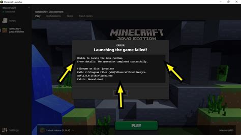 Fix Minecraft Launching The Game Failed Unable To Locate The Java Runtime Youtube