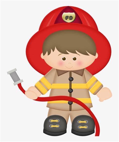 Firefighter Clipart Little Cute Fireman Clipart Transparent Png