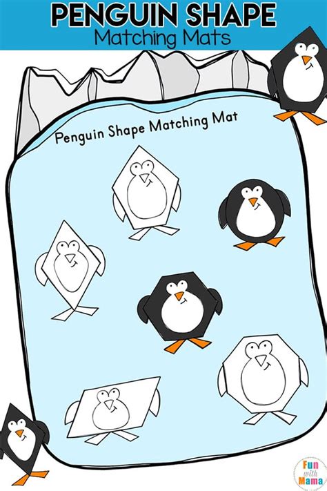 Penguin Shape Matching Mats Fun With Mama