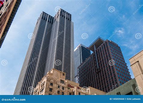 Modern Office Towers At Los Angeles Downtown California Usa March