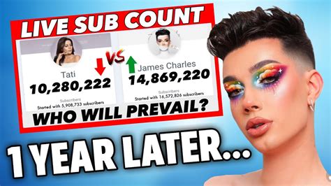 James Charles Live Subscriber Count Year Later YouTube