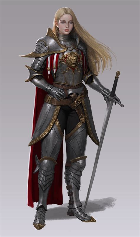 Artstation Human Knights Yuri Choi Female Knight Fantasy Female Warrior Warrior Woman