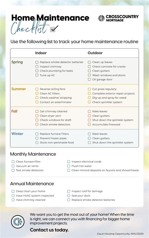 The Seasonal Home Maintenance Checklist Crosscountry Mortgage