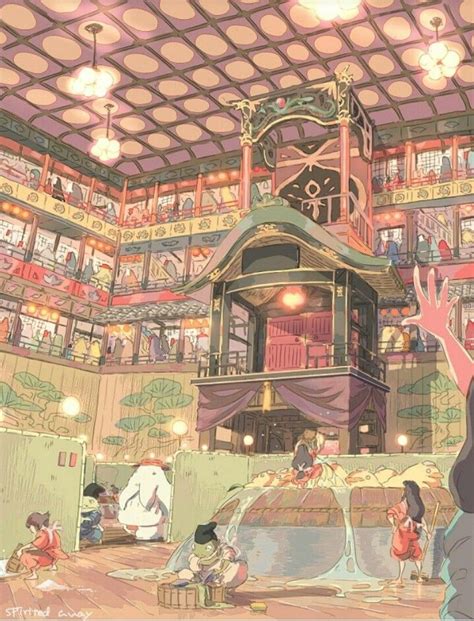Spirited Away Bath House Studio Ghibli Art Studio Ghibli Movies
