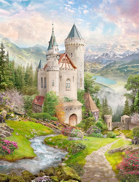 Artstation Landscape With A Castle Eugene Alekseev Fantasy