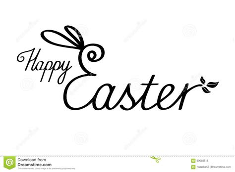 Find exactly the one you want for your next design or crafting below you can discover our easter letter designs, graphics and crafts. Happy Easter Text With Bunny Ears. Black Lettering On ...