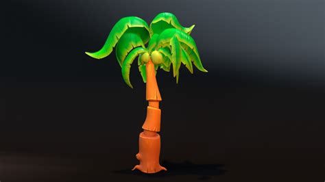 Artstation Stylized Palm Tree