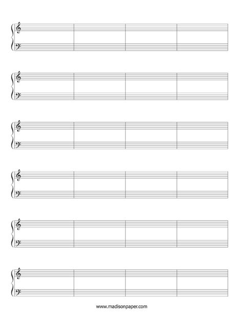 Printable Bar Lines