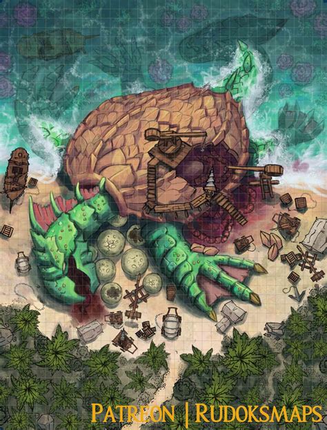 dragon turtle carcass [36x46] rudok s maps on patreon fantasy city map fantasy map dnd