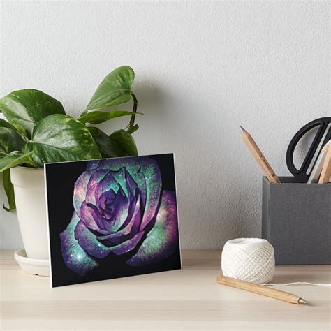 Floral Glitter Galaxy Purple Blue And Pink Rose Flower From Beautiful