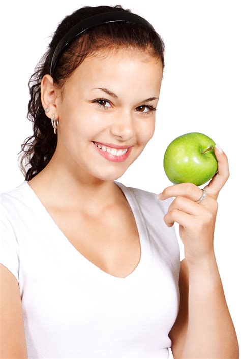 Girl Holding Apple Png Image For Free Download