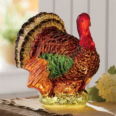 Glass Turkey Country Door Fall Decor Vintage Thanksgiving Glass