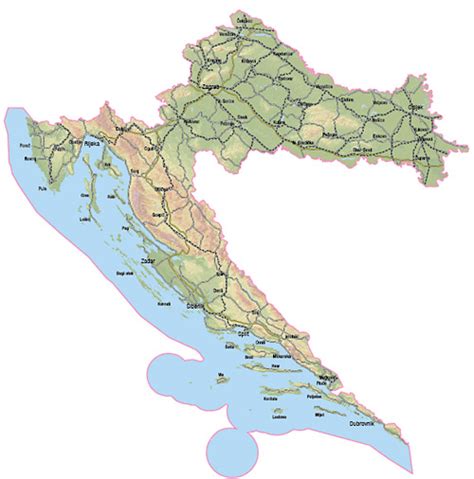Geografska Karta Hrvatske I Slovenije Hontreasure