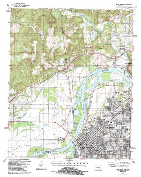Fort Smith Topographic Map 124000 Scale Arkansas