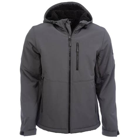 Zeroxposur Mens Harris Hooded Softshell Jacket Slate Xl X82620