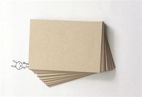 100 Kraft Paper Blank Postcards Card Stock By Berryandrabbit 1190