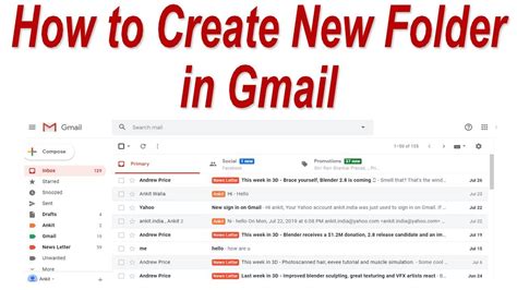 How To Create New Folder In Gmail Youtube