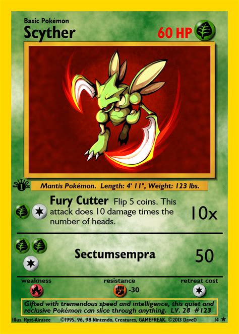 Challenge yourself and create your own card deck. Scyther Custom Pokemon Card by IAmTheDaveO on DeviantArt