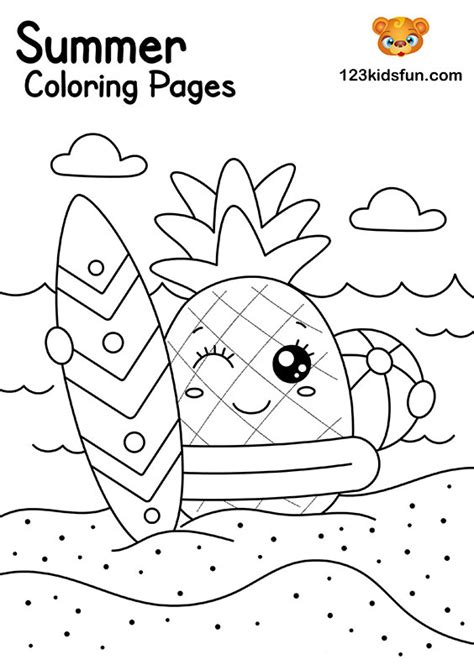 Free Printable Summer Coloring Pages for Kids | 123 Kids Fun Apps
