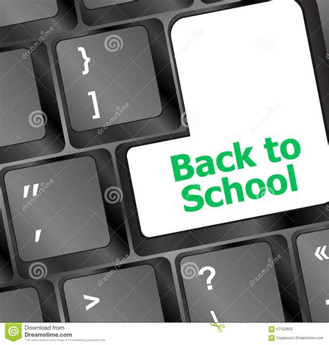 Back To School, Education Concept: Computer Keyboard Stock Illustration ...