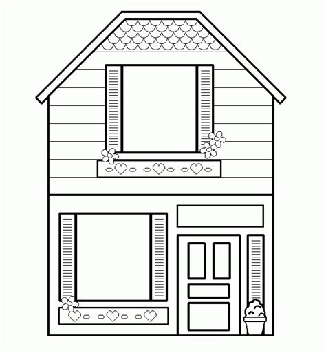 Printable House Coloring Page
