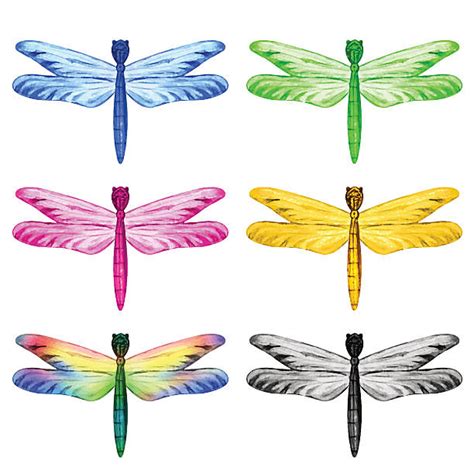 Silhouette Of A Watercolor Dragonfly Illustrations Royalty Free Vector