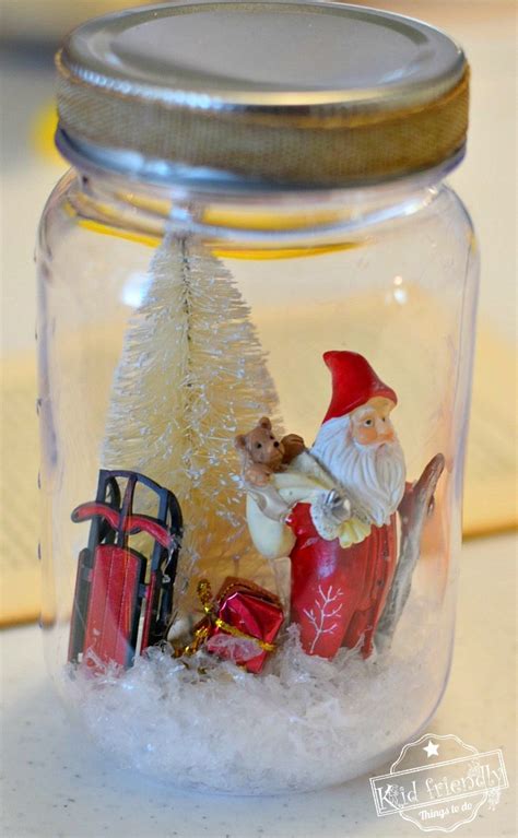 Diy Mason Jar Snow Globes For A Winter Or Christmas Craft