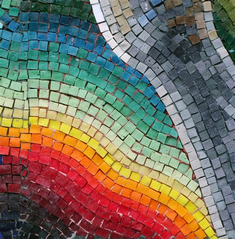Rainbow Mosaic Texture Rainbow Colors Mosaic