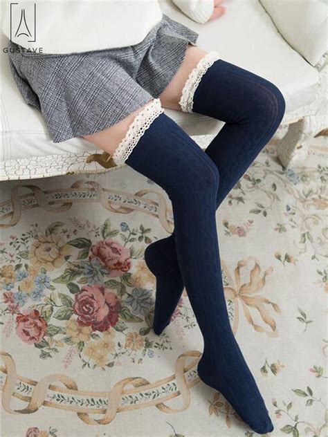 Gustave Gustavedesign Women Over The Knee Thigh High Socks Legging Warmer Extra Long Cotton