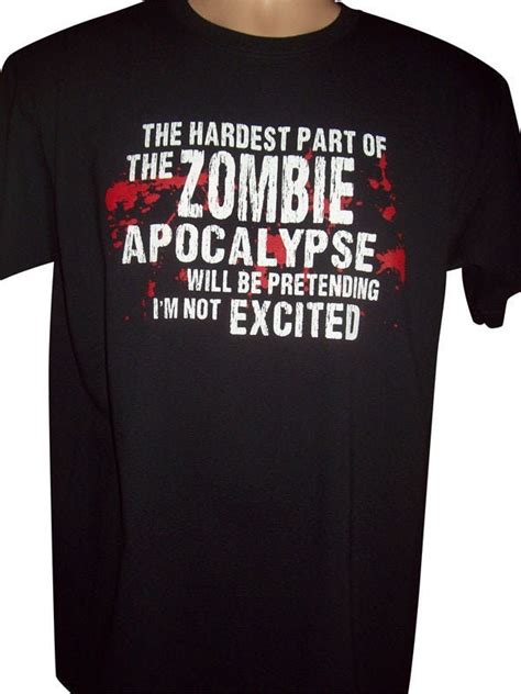 Mens Zombie Apocalypse T Shirt Etsy