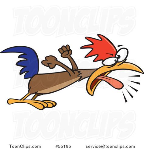 Cartoon Rooster Screaming A Wake Up Call 55185 By Ron