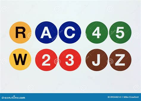 Nyc Subway Lines Stock Photo Image Of Lines Letter 89344614