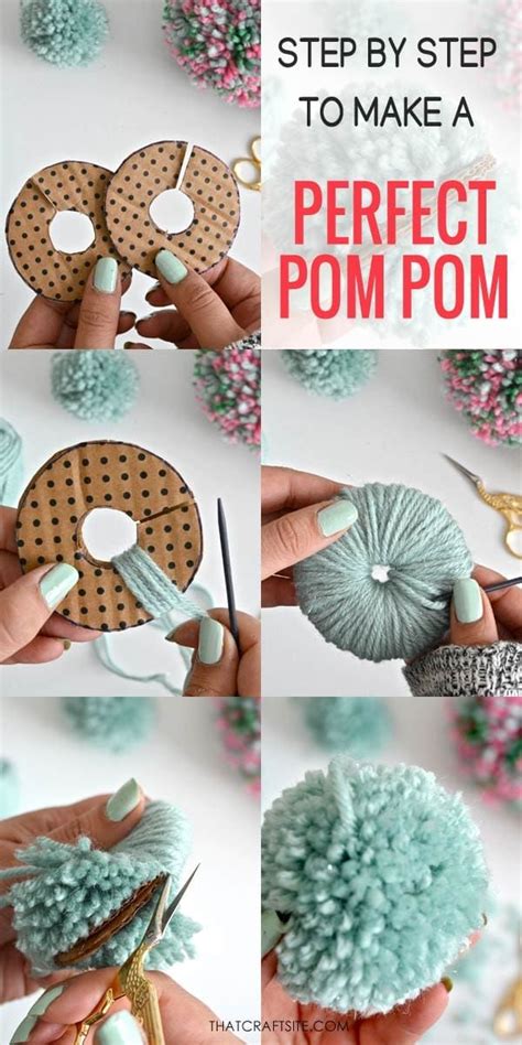 Learn How To Make A Perfect Pom Pom With A Cardboard Template Get All