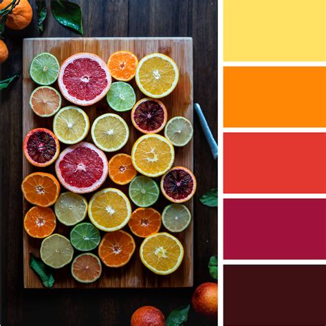 Citrus Color Palette Inspiration Color Palette Bright Christmas