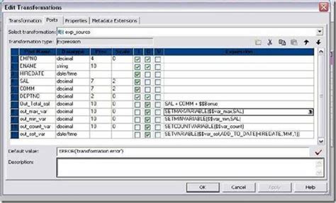 Informatica Mapping Parameters And Variables