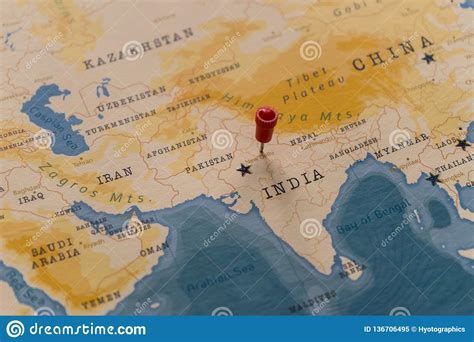 A Pin On New Delhi India In The World Map Stock Image Image Of