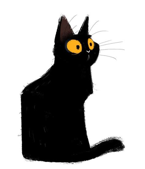 Daily Cat Drawings In 2020 Black Cat Art Black Cat Drawing Cats
