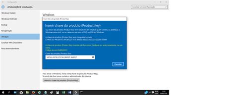 Erro Da Chave De Ativação Product Key Para Windows 10 Microsoft