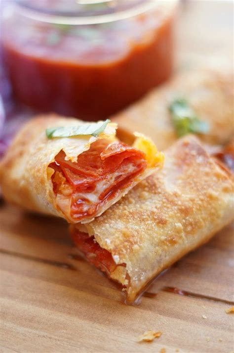 Air Fryer Pepperoni And Cheese Pizza Egg Rolls Recipe On Food