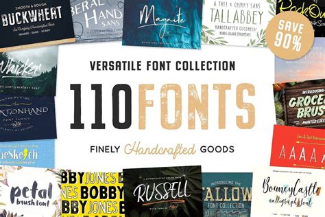 Ad The Ultimate Handcrafted Fonts Pack By Tom Chalky On