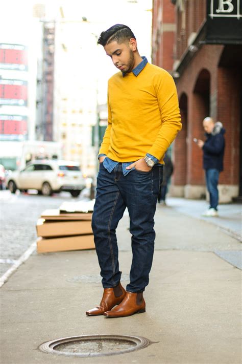 Spring Fashion Trends Yellow Sweater Fashiontrendsformen Sweater Outfits Men Mens Outfits