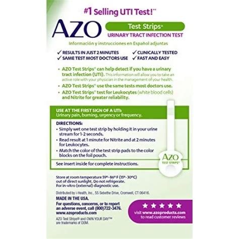 AZO Urinary Tract Infection UTI Test Strips Accurate Results In Minutes